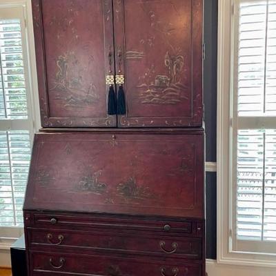 Stunning Seven Seas by Hooker Secretary that conceals flat screen TVs, its a desk as well