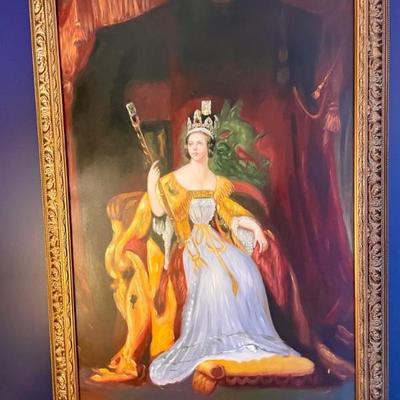 Queen Victoria painting beautifully framed