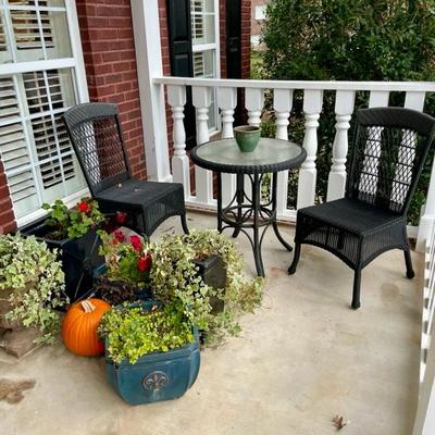 We have a wonderful collection of outdoor furniture, accessories, statues, pots, benches, a Weber grill with copper color steel case, two...