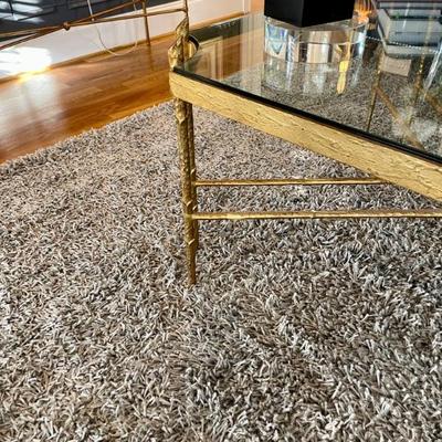 Beautiful glass and gilt iron coffee table