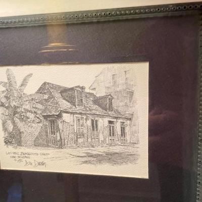 Signed artwork throughout the home