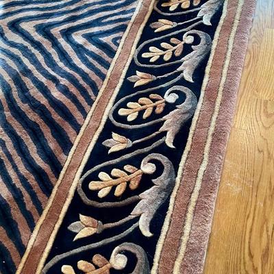 Zebra motif carpet. 