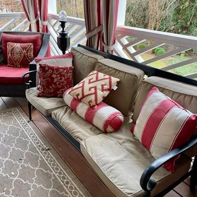 We have a wonderful collection of outdoor furniture, accessories, statues, pots, benches, a Weber grill with copper color steel case, two...