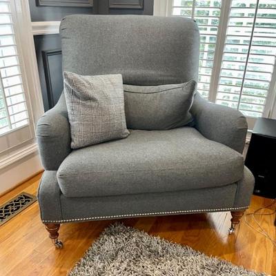 Fantastic grey flannel chairs like new by Lillian August