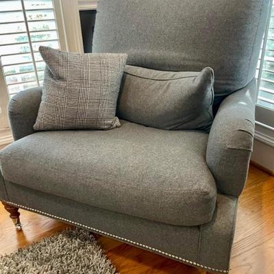 Fantastic grey flannel chairs like new by Lillian August