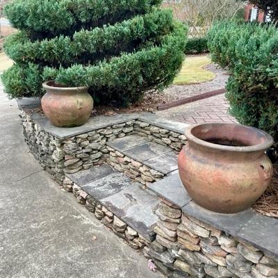 We have a wonderful collection of outdoor furniture, accessories, statues, pots, benches, a Weber grill with copper color steel case, two...