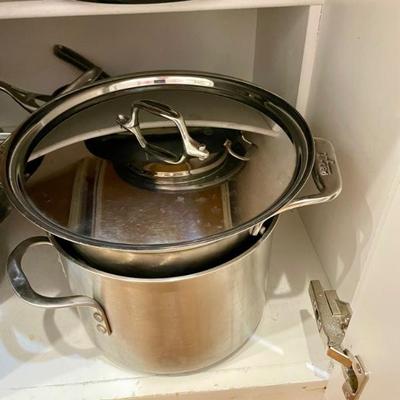 Cook service All-Clad Pots, Pans, everything you can every want and all like brand new. 