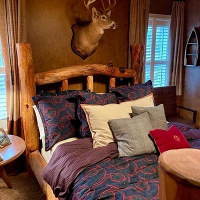Fantastic Adirondack wooden bed! 
