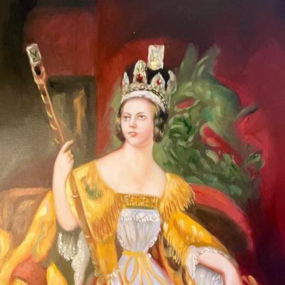 Queen Victoria painting beautifully framed