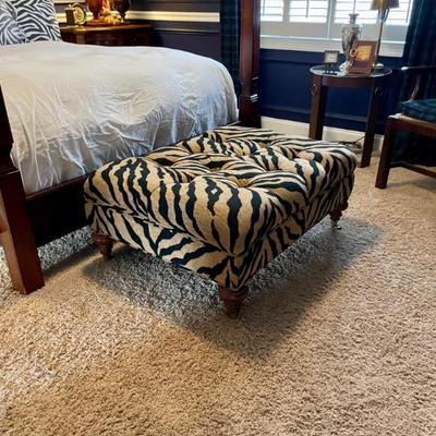 Wonderful faux animal motif ottoman
