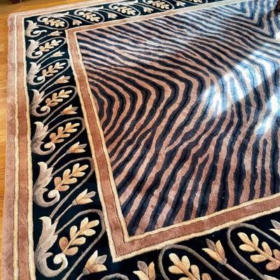 Zebra motif carpet. 