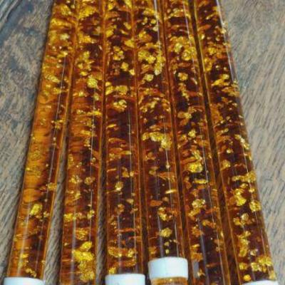 retro acrylic candles