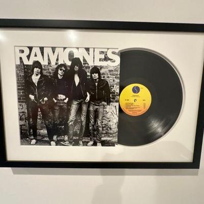 Ramones record framed 