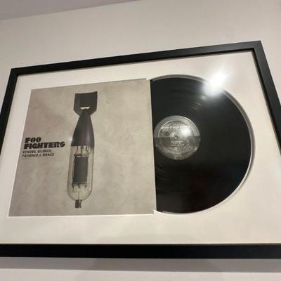 Foo Fighters album framed