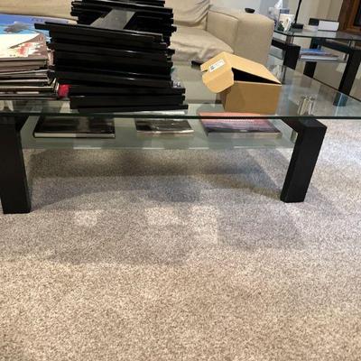 Glass coffee table