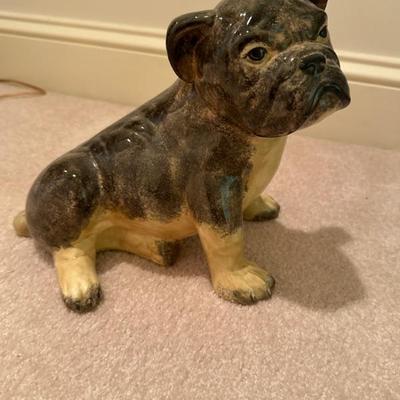 Vintage bulldog statue