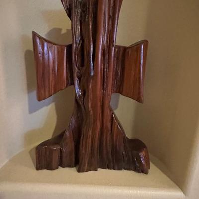 Hand carved large cross