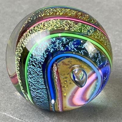 Lot 112 | Eddie Seese Dichroic Paperweight
