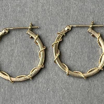Lot 11 | 14K Gold Hoop Earrings
