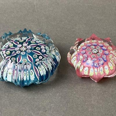 Lot 117 | John Deacons Millefiori Fluted Case Paperweights
