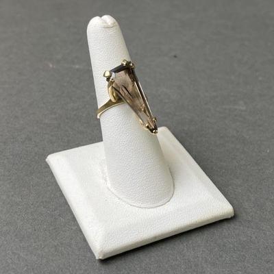 Lot 22 | 14K Gold Ring With Smoky Topaz Stone Size 6

