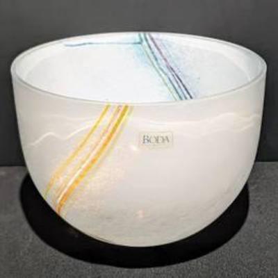 Kosta Boda Bertil Vallien Glass Rainbow Bowl.

Measures 6.5” high and 8.5” in diameter.