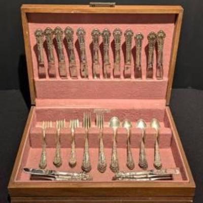 Reed and Barton French Renaissance Sterling Silver Flatware Set.