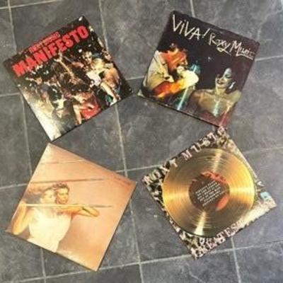 Four Record Albums by Roxy Music including Fleah & Blood, Viva!, Manifesto and More 