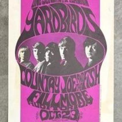 Yardbirds with Country Joe and the Fish Unframed Advertising Print 

Measures 14 x 20 inches. 