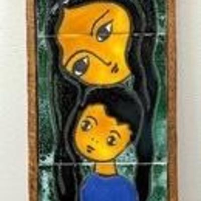 Mid Century Wall Art Tile / En-Reb Art Ceramic Israel Vintage Art Tile 

From Israel 

Measures 6.75 x 19 inches.