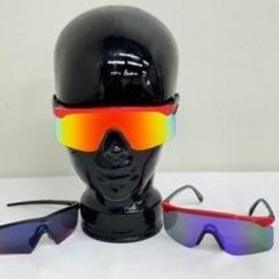 Three Vintage Pairs of Oakley Sunglasses 

Some fun retro looks here! Items in vintage condition with some wear which may include surface...