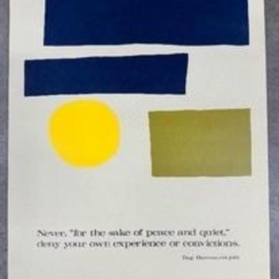 Dag Hammarskjold Print - Never, "for the sake of peace and quiet," deny your own experience or convictions.  

12 1/4" x...