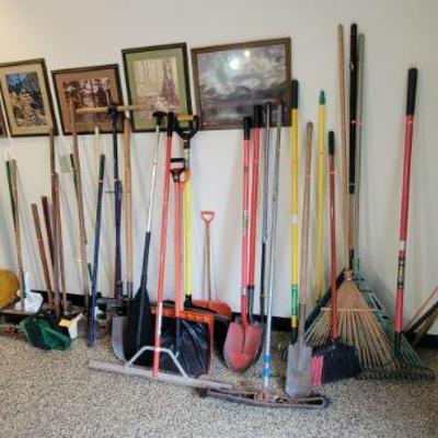 Here's the ATTACHED Garage! - Shovels, Rakes, Ramps and MORE!