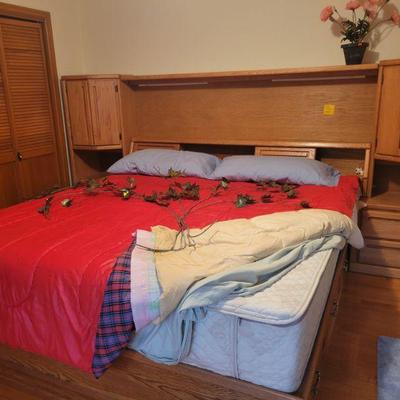King Size Bed with Large Headboard