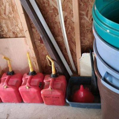 Gas Cans and Garbage Bins