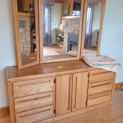 Dresser with mirror