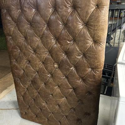 Large leather ottoman. 