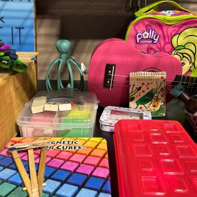 Kids art and drawing supplies.