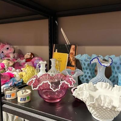Fenton vintage glassware. 