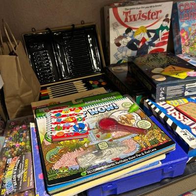 Kids books and games. 