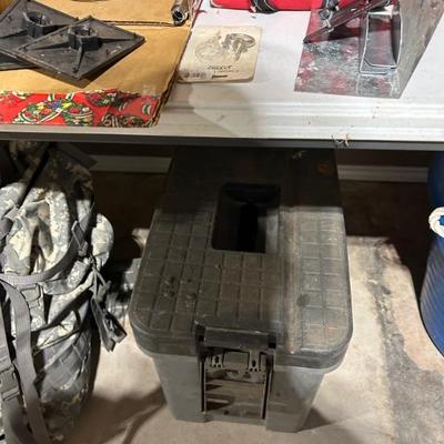 Black top storage box. 