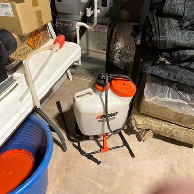 Chemical back pack spray unit. 