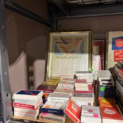 AA and many other airlines vintage playing cards. 