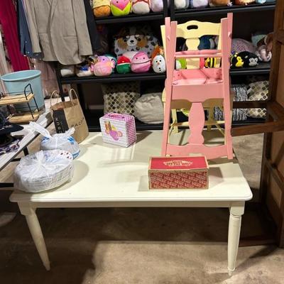 Kids table and chairs.