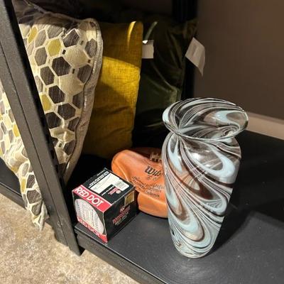 Swirl glass vase. 