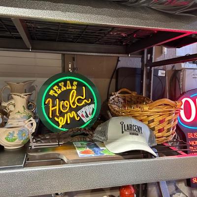 Texas Holdem vintage neon display.  