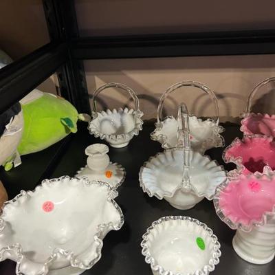Fenton vintage glassware. 
