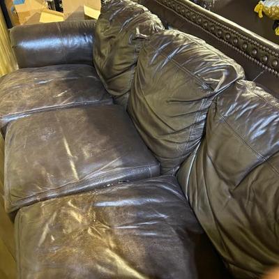 Used leather sofa and love seat. 