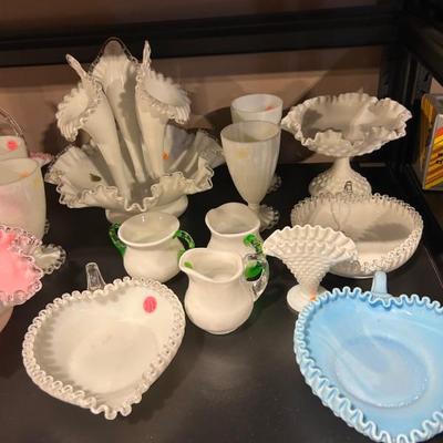 Fenton vintage glassware. 