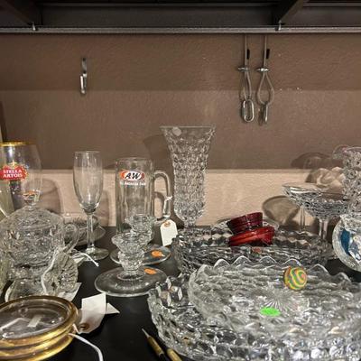 American Fostoria vintage glassware. 